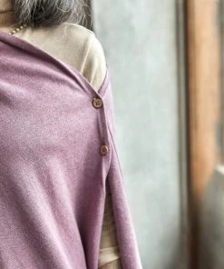 No Nasties Button Poncho Wrap Scarf