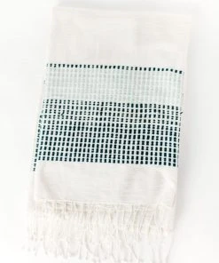 Creative Women Home Goods Camden Lightweight Blanket - Azure + Navy