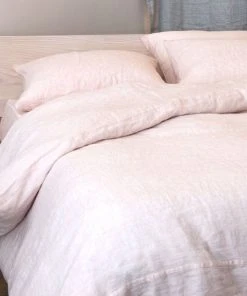 Area Home Camille Linen Duvet Cover - Pink Home Goods