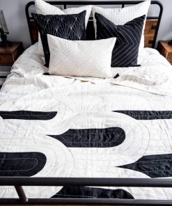 Anchal Canopy Throw Quilt - Charcoal 3 Anchal Canopy Throw Quilt - Charcoal