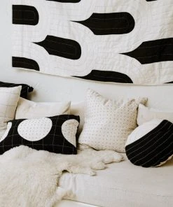 Anchal Canopy Throw Quilt - Charcoal 4 Anchal Canopy Throw Quilt - Charcoal