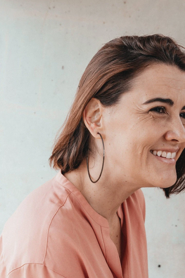 CÂPÂ Jewelry Large Basic Black Hoop Earrings CÂPÂ Jewelry Large Basic Black Hoop Earrings