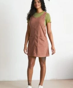 North Of West Caroline Upcycled Jumper Dress - Terracotta Sale