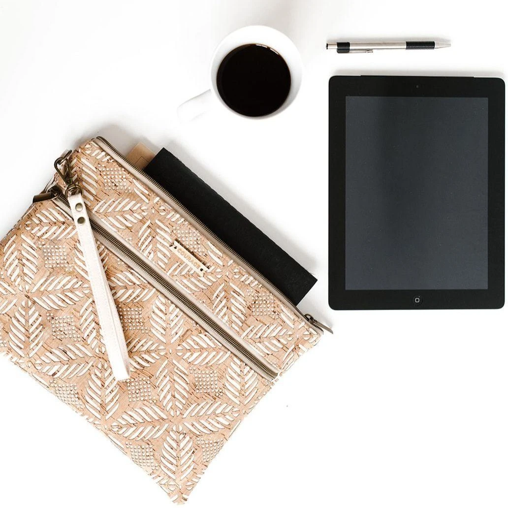 Carry Courage Inventor Cork Tablet Organizer - Cream Carry Courage Inventor Cork Tablet Organizer - Cream