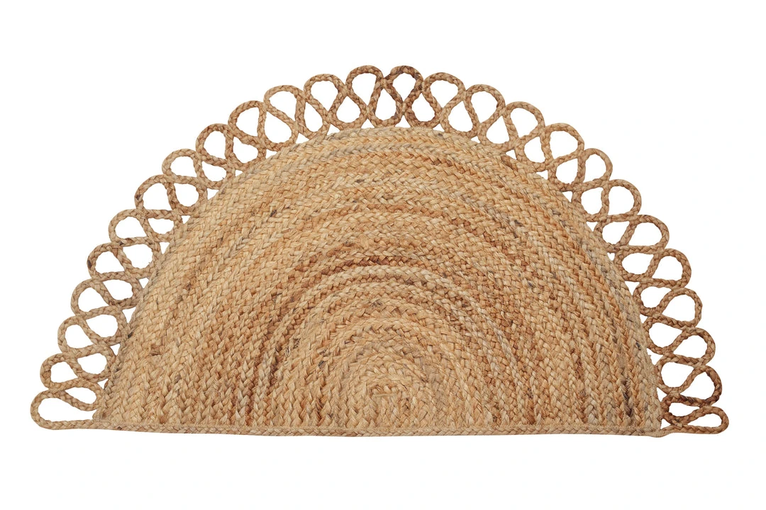 Casa Amarosa Half Moon Jute Doormat Casa Amarosa Half Moon Jute Doormat