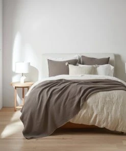 Coyuchi Cascade Matelasse Blanket - Morel 9 Coyuchi Cascade Matelasse Blanket - Morel