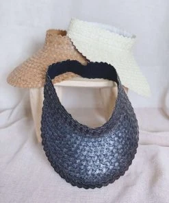 Ceremonia Accessories Palm Leaf Sun Visor - Black