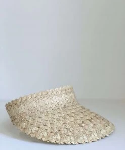 Ceremonia Accessories Palm Leaf Sun Visor - Cream
