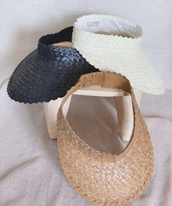 Ceremonia Palm Leaf Sun Visor - Honey Brown Accessories