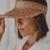 Ceremonia Palm Leaf Sun Visor - Honey Brown Accessories