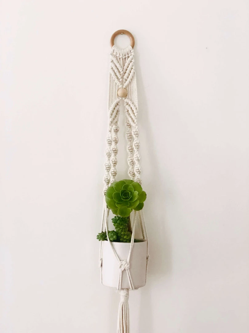 Ceremonia Best Sellers Small Macramé Plant Hanger 1 Ceremonia Best Sellers Small Macramé Plant Hanger