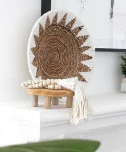 Ceremonia Home Goods Conus Shell Beaded Tassel - Natural