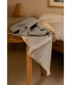 Studio Variously Ceru Merino Wool Throw Blanket