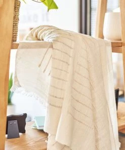 Studio Variously Chalk Merino Throw Blanket