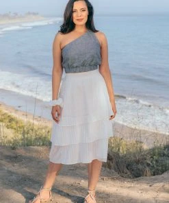 Valani Clothing Chanthu Banana Midi Skirt - Cloud Dancer 4 Valani Clothing Chanthu Banana Midi Skirt - Cloud Dancer