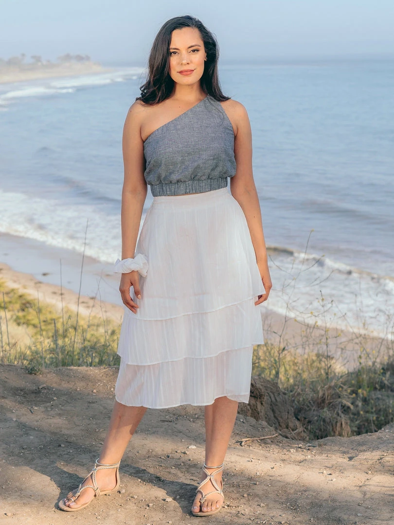 Valani Clothing Chanthu Banana Midi Skirt - Cloud Dancer Valani Clothing Chanthu Banana Midi Skirt - Cloud Dancer