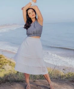 Valani Clothing Chanthu Banana Midi Skirt - Cloud Dancer 3 Valani Clothing Chanthu Banana Midi Skirt - Cloud Dancer