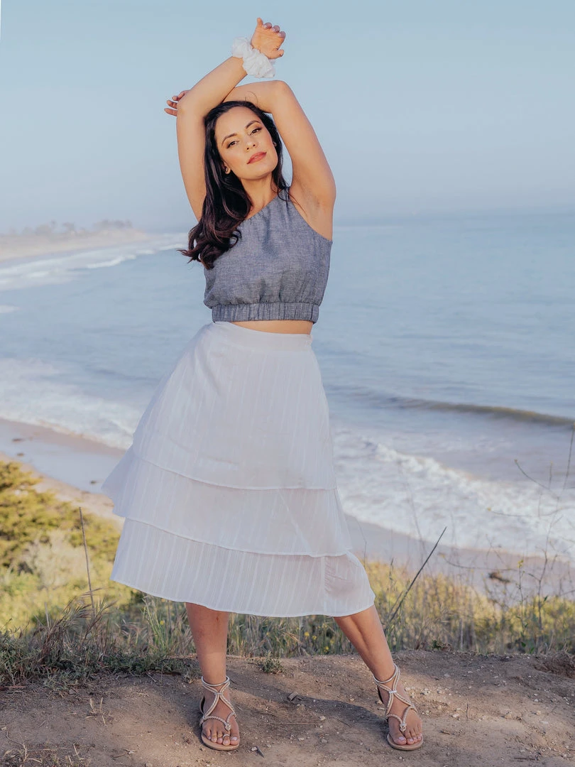 Valani Clothing Chanthu Banana Midi Skirt - Cloud Dancer Valani Clothing Chanthu Banana Midi Skirt - Cloud Dancer