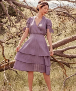 Valani Chanthu Banana Midi Skirt - Purple Sage