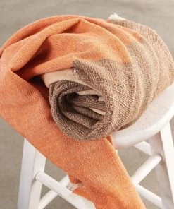 Studio Variously Chestnut Merino Wool Throw Blanket Home Goods