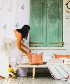 Soil To Studio Chhavi Linen Throw Pillow Cover - Orange Best Sellers 2 Soil To Studio Chhavi Linen Throw Pillow Cover - Orange Best Sellers