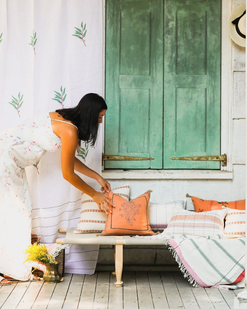 Soil To Studio Chhavi Linen Throw Pillow Cover - Orange Best Sellers Soil To Studio Chhavi Linen Throw Pillow Cover - Orange Best Sellers