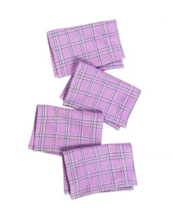 Archive New York Chiapas Plaid Cocktail Napkin Set Kitchen + Dining