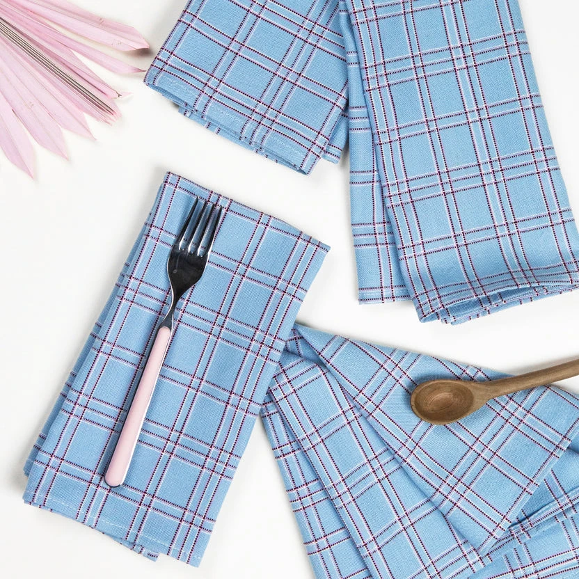 Archive New York Chiapas Plaid Napkin Set Archive New York Chiapas Plaid Napkin Set