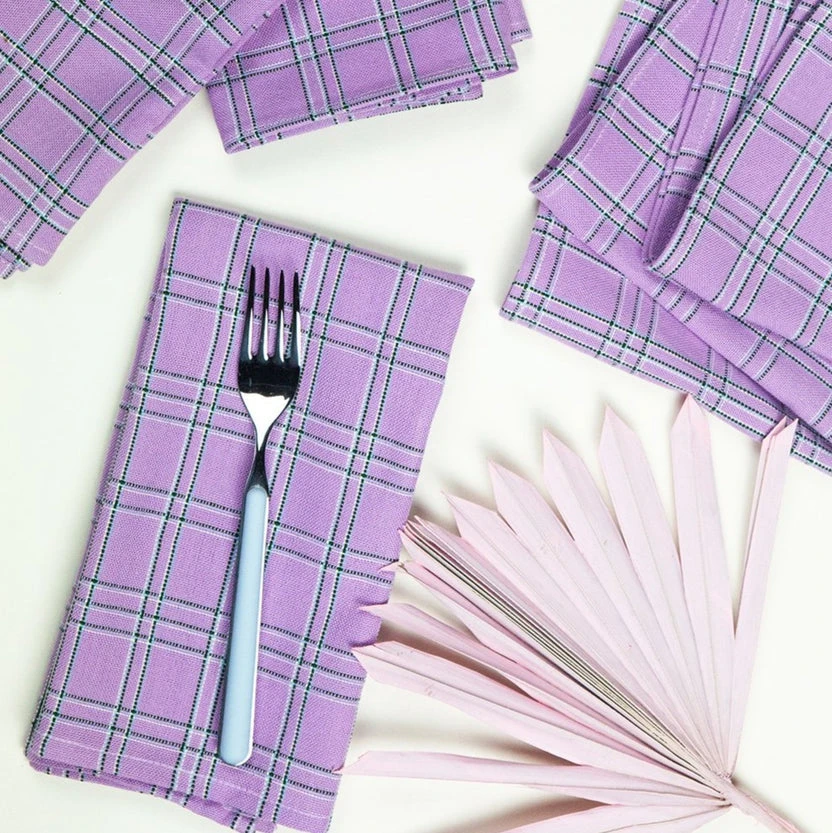 Archive New York Chiapas Plaid Napkin Set Archive New York Chiapas Plaid Napkin Set