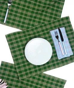 Archive New York Chiapas Plaid Placemat Set 6 Archive New York Chiapas Plaid Placemat Set