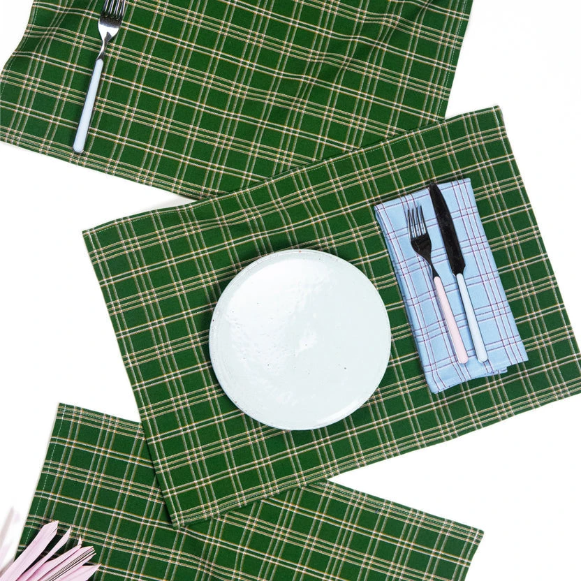 Archive New York Chiapas Plaid Placemat Set Archive New York Chiapas Plaid Placemat Set