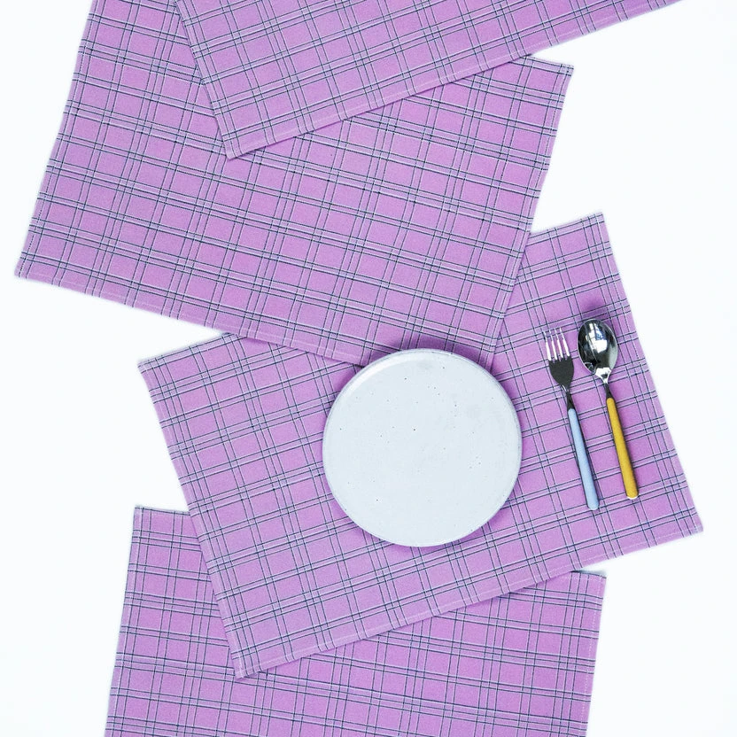 Archive New York Chiapas Plaid Placemat Set Archive New York Chiapas Plaid Placemat Set