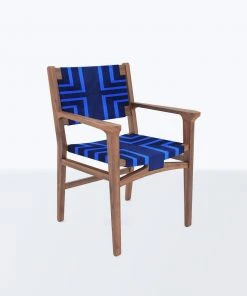 Masaya & Co. Chontales Arm Chair - Midnight Blue Pattern