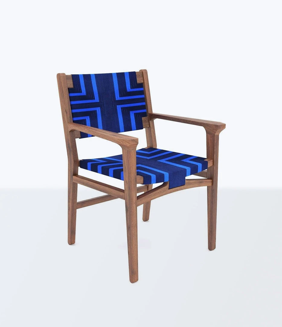Masaya & Co. Chontales Arm Chair - Midnight Blue Pattern Masaya & Co. Chontales Arm Chair - Midnight Blue Pattern