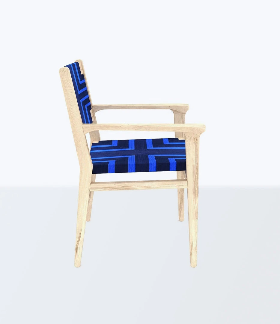 Masaya & Co. Chontales Arm Chair - Midnight Blue Pattern Masaya & Co. Chontales Arm Chair - Midnight Blue Pattern