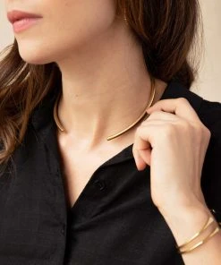 Nisolo Classic Brass Collar Necklace