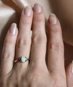 Iron Oxide Classic Oval Opal Ring