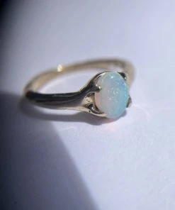 Iron Oxide Classic Oval Opal Ring