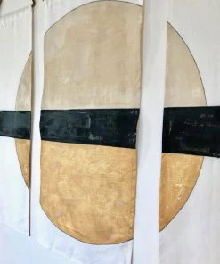 Conejo & Co Mitad Wall Hanging - Oyster, Black, Gold Home Goods