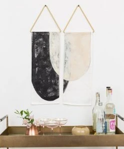 Conejo & Co Home Goods Pez Wall Hanging - Oyster + Black