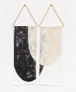 Conejo & Co Home Goods Pez Wall Hanging - Oyster + Black