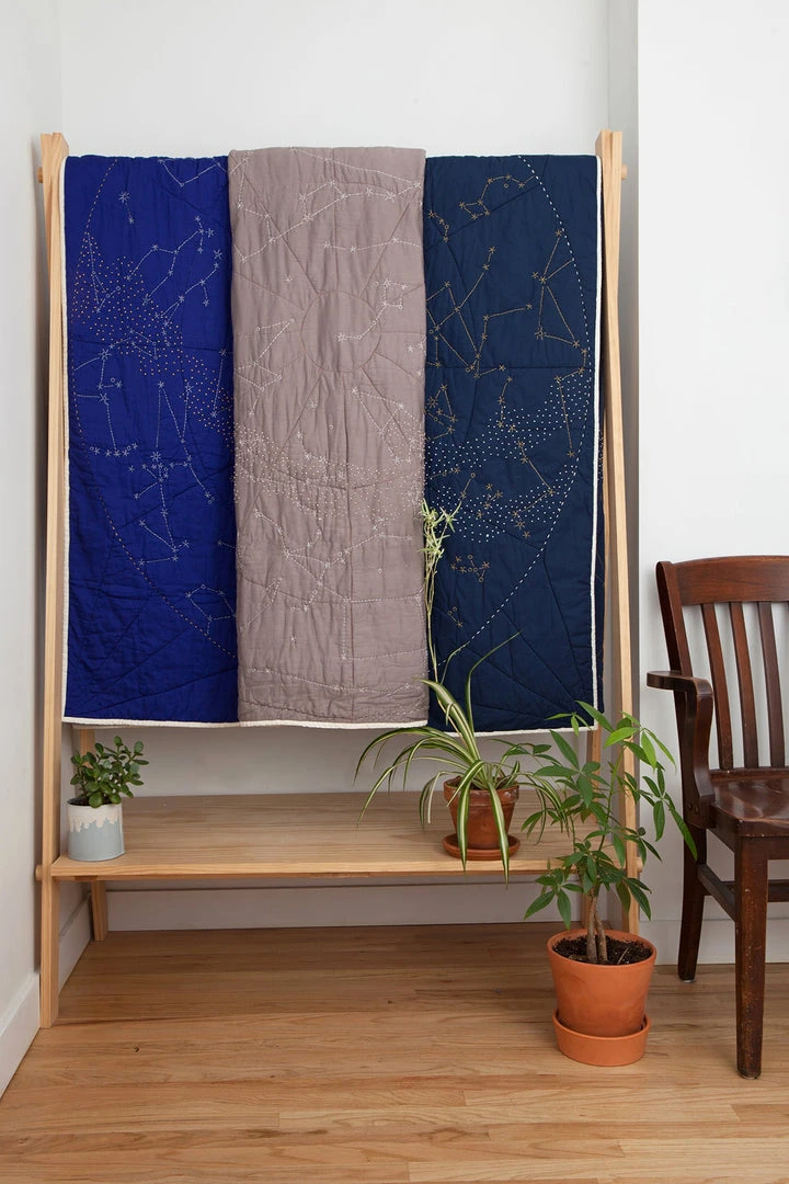 Haptic Lab Constellation Quilt - Navy Home Goods 3 Haptic Lab Constellation Quilt - Navy Home Goods