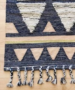 Amante Marketplace Shaggy Blue Rug