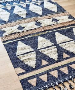 Amante Marketplace Shaggy Blue Rug