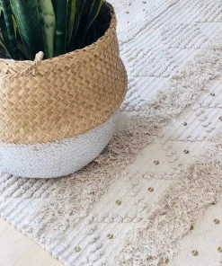 Amante Marketplace Cotton Shaggy Natural Rug
