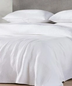 Coyuchi Cascade Matelasse Blanket - Alpine White