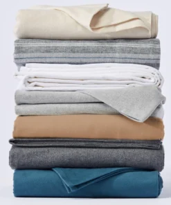 Coyuchi Cloud Brushed Flannel Pillowcases - Pale Gray Heather Home Goods