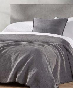 Coyuchi Cozy Cotton Blanket - Charcoal Home Goods