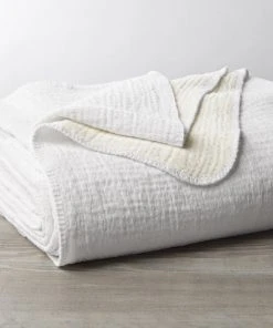 Coyuchi Cozy Cotton Blanket - Alpine White
