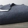 Coyuchi Home Goods Cozy Cotton Blanket - Moonlight Blue